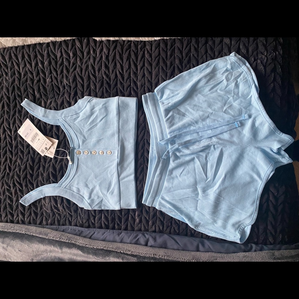 NWT Light Blue Zara Set - Small Top -Med Bottom
